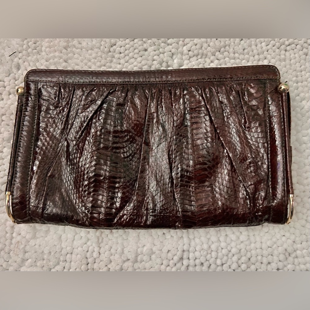 VINTAGE SNAKE SKIN CLUTCH PURSE